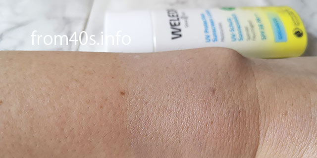 ヴェレダの日焼け止めの使用感は?腕に塗ってみた